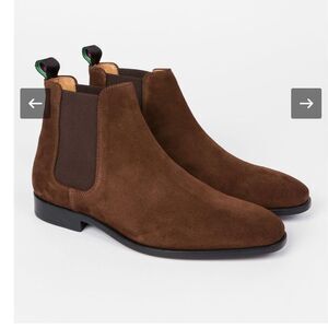 Men's Dark Brown Suede 'Gerald' Chelsea Boots NEW Size 9